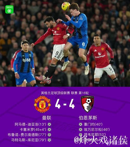 疯狂4-4进球大战！曼联3次领先却被扳平！踢出本赛季英超抽象大战